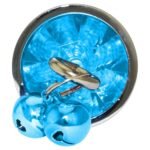 PLUG ANAL EM METAL CROMADO SINO AZUL TAMANHO P - Imagem 4