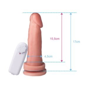 PRÓTESE VIBRADOR EXTERNO VENTOSA 17 X 4CM - Imagem 2