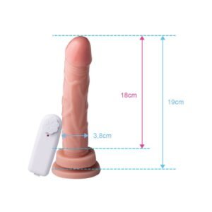 PRÓTESE VIBRADOR INTERNO VENTOSA 21 X 3,8 CM - Imagem 2