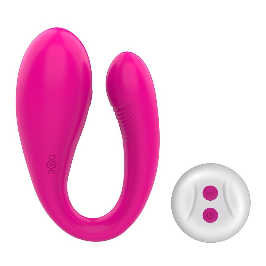 VIBRADOR FORMATO U ESTIMULAÇÃO PONTO G E CLÍTORIS PARA CASAL COM CONTROLE
