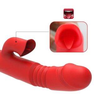 VIBRADOR COELHO COM 10 NÍVEIS DE VIBRAÇÃO VAI E VEM, 360º E AQUECIMENTO - Imagem 2