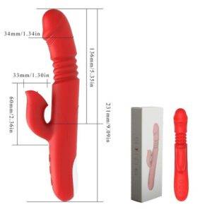VIBRADOR COELHO COM 10 NÍVEIS DE VIBRAÇÃO VAI E VEM, 360º E AQUECIMENTO - Imagem 5
