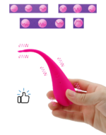 VIBRADOR VIA BLUETOOTH 10 NÍVEIS DE VIBRAÇÕES EM SILICONE RECARREGÁVEL AZUL - Imagem 5