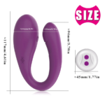 VIBRADOR FORMATO U ESTIMULAÇÃO PONTO G E CLÍTORIS PARA CASAL COM CONTROLE - Imagem 5