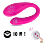 VIBRADOR FORMATO U ESTIMULAÇÃO PONTO G E CLÍTORIS PARA CASAL COM CONTROLE - Imagem 4