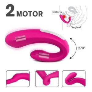VIBRADOR FORMATO U ESTIMULAÇÃO PONTO G E CLÍTORIS PARA CASAL - Imagem 12