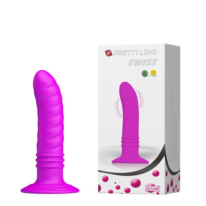 VIBRADOR PONTO G COM VENTOSA PRETTY LOVE