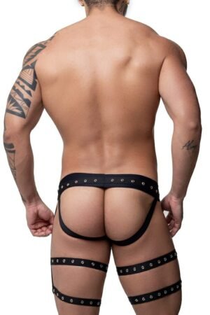JOCKSTRAP CINTA LIGA PRETA COM ILHOS - Imagem 3