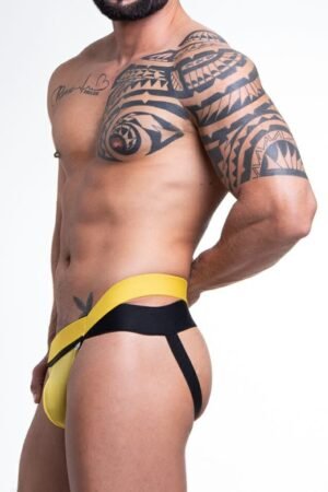 JOCKSTRAP AMARELO COM ELASTICO DUPLO - Imagem 3