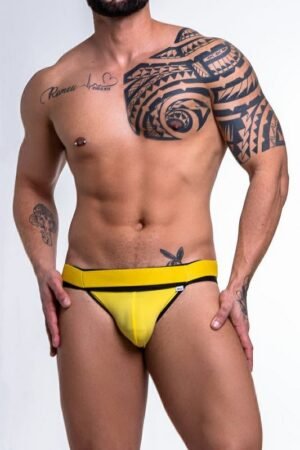 JOCKSTRAP AMARELO COM ELASTICO DUPLO