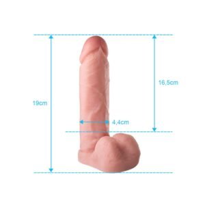 PRÓTESE REALÍSTICA COM ESCROTO 19 X 4,5CM - Imagem 2