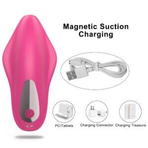 VIBRADOR COM SUGADOR E FUNÇÃO DE AQUECIMENTO - 10 NÍVEIS DE VELOCIDADES E CARREGAMENTO MAGNÉTICO - Imagem 4