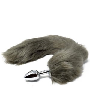 PLUG ANAL RAPOSA TAMANHO P GREY