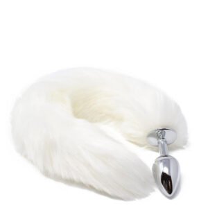 PLUG ANAL RAPOSA TAMANHO P BRANCO - Imagem 2