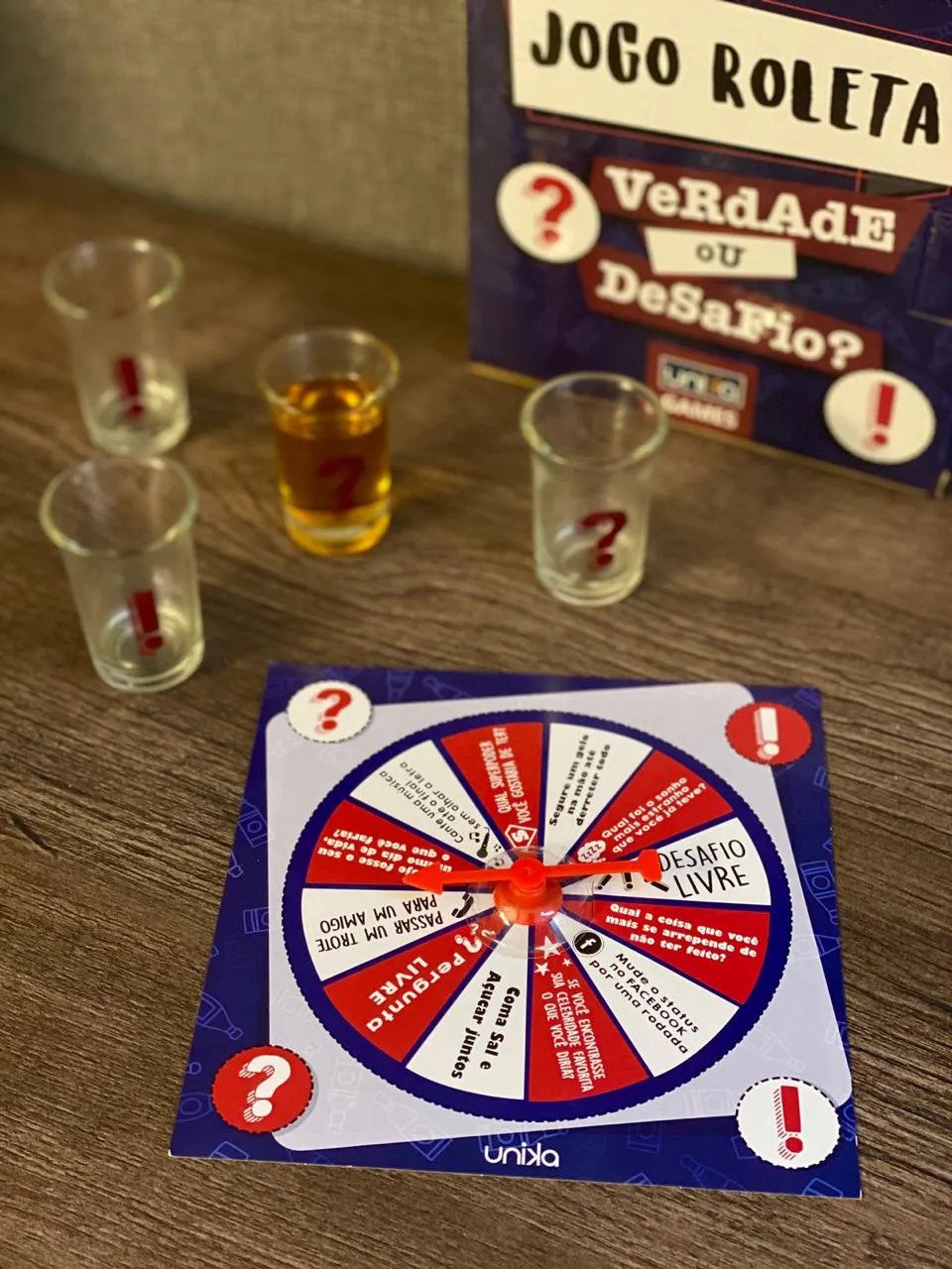 JOGO DA ROLETA VERDADE OU DESAFIO EM SHOTS