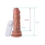 PRÓTESE COM VIBRADOR E VENTOSA 18 X 4,6 CM - Imagem 2