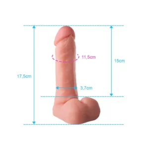 PRÓTESE REALÍSTICA COM ESCROTO 17,5 X 3,5CM - Imagem 2