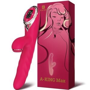 KISTOY A-KING MAX - VIBRADOR ROTATIVO COM FUNÇÃO VAI E VEM E SUGADOR CLITORIANO - VISOR LCD - Imagem 5