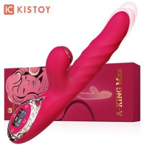KISTOY A-KING MAX - VIBRADOR ROTATIVO COM FUNÇÃO VAI E VEM E SUGADOR CLITORIANO - VISOR LCD - Imagem 4