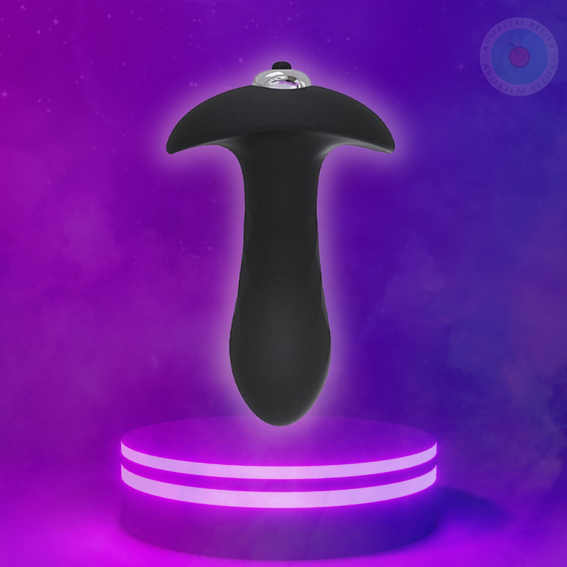 PLUG EM SILICONE COM VIBRO DIAMOND