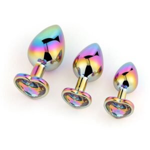 PLUG ANAL CORAÇÃO COLORIDO DIVERSAS CORES E TAMANHOS - Imagem 7