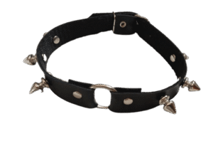 GARGANTILHA EM COURO CHOCKER PUNK GÓTICO - Imagem 2
