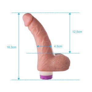 PRÓTESE REALÍSTICA COM VIBRO 16,3 X 4,5 CM - Imagem 4