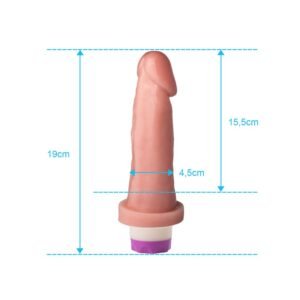 PRÓTESE REALÍSTICA COM VIBRO 19 X 4,5 CM - Imagem 2