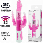 VIBRADOR ROTATIVO TRIPLO PRAZER