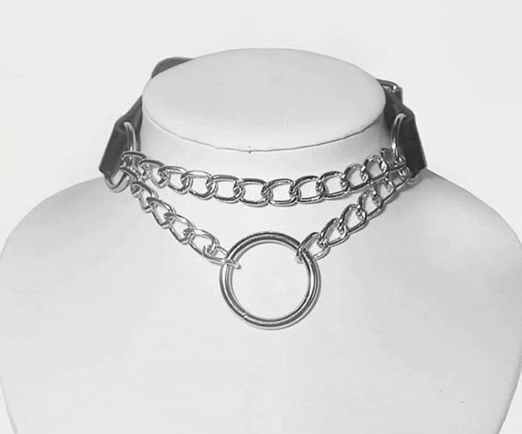 GARGANTILHA CHOCKER CORRENTES E ARGOLA - Imagem 2