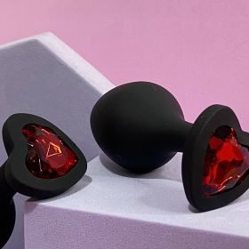 PLUG ANAL CORAÇÃO EM SILICONE