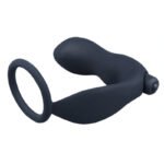 ANEL PENIANO EM SILICONE COM PLUG ANAL VIBRATÓRIO - Imagem 3