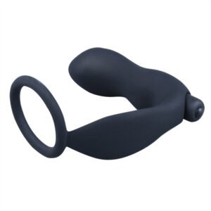 ANEL PENIANO EM SILICONE COM PLUG ANAL VIBRATÓRIO - Imagem 3