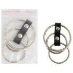 ANEL PENIANO TRIPLO EM METAL COM TIRA EM COURO - Imagem 4