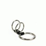 ANEL PENIANO TRIPLO EM METAL COM TIRA EM COURO - Imagem 2