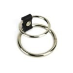 ANEL PENIANO DUPLO EM METAL COM TIRA EM COURO