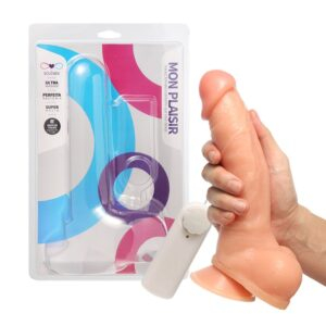 PRÓTESE PENIANA COM VENTOSA E VIBRO 21,5 X 5,4