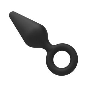 PLUG ANAL EM SILICONE AVELUDADO EM ALÇA