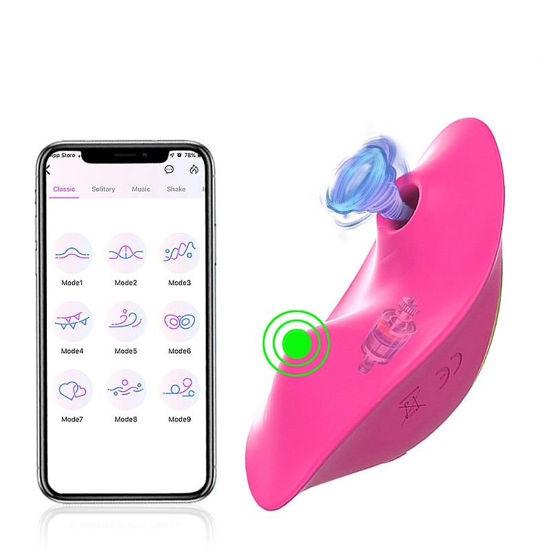 VIBRADOR E SUGADOR PARA CALCINHA VIA APP