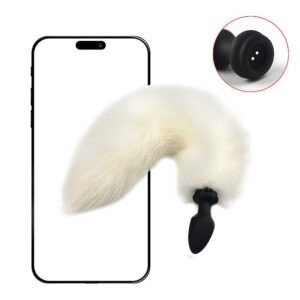 PLUG ANAL RABO DE RAPOSA COM 10 MODOS DE ROTAÇÃO VIA APP