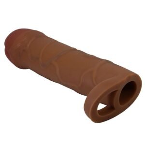 CAPA EXTENSORA COM ANEL ESCROTAL EM CYBER 16,5 x 3,5 CM - Imagem 6