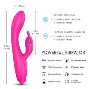 VIBRADOR RABBIT COM AQUECIMENTO RECARREGÁVEL - Imagem 2