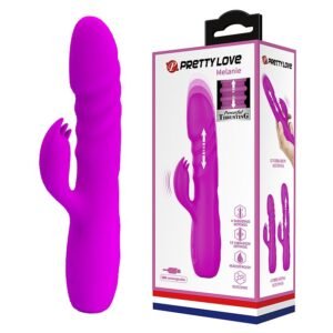 VIBRADOR DE PONTO G COM VAI E VEM PRETTY LOVE