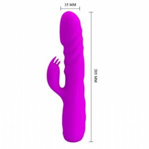 VIBRADOR DE PONTO G COM VAI E VEM PRETTY LOVE - Imagem 3