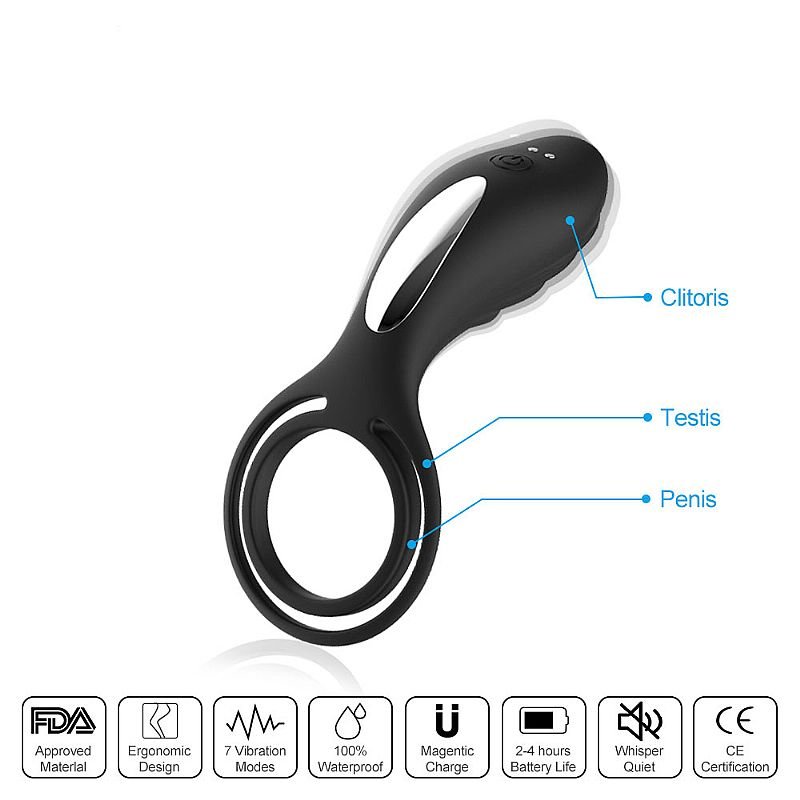 ANEL PENIANO COM VIBRADOR AO TOQUE - Imagem 4