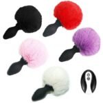 PLUG ANAL EM SILICONE COM VIBRO E CONTROLE REMOTO