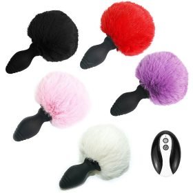 PLUG ANAL EM SILICONE COM VIBRO E CONTROLE REMOTO