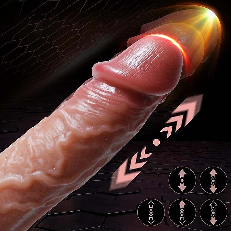 PÊNIS REALÍSTICO COM VIBRAÇÃO, VAI E VEM, ROTAÇÃO E AQUECIMENTO COM CONTROLE - Imagem 5