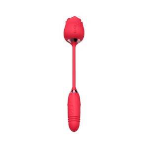 VIBRADOR RECARREGÁVEL VAI E VEM E SUGADOR FLOWER - Imagem 4
