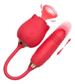 VIBRADOR RECARREGÁVEL VAI E VEM E SUGADOR FLOWER - Imagem 2